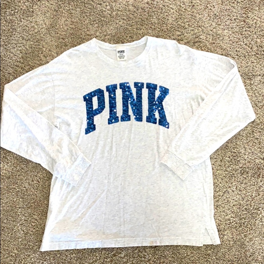 Long sleeve PINK sequins shirt